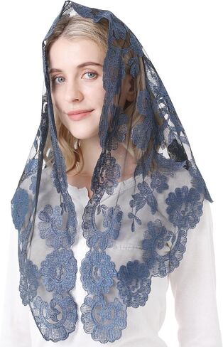 Church Prayer Chapel Veil Catholic Mass Mantilla Veils for Women Lace Latin Mass Church Veil Head Covering in Saudi Arabia