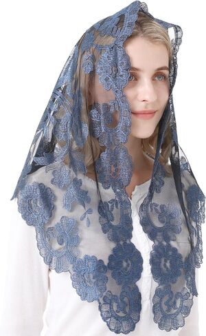 Church Prayer Chapel Veil Catholic Mass Mantilla Veils for Women Lace Latin Mass Church Veil Head Covering in Saudi Arabia