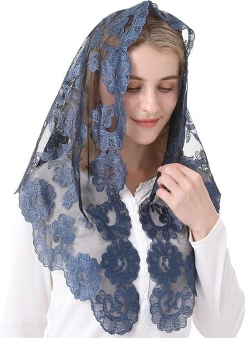 Church Prayer Chapel Veil Catholic Mass Mantilla Veils for Women Lace Latin Mass Church Veil Head Covering in Saudi Arabia