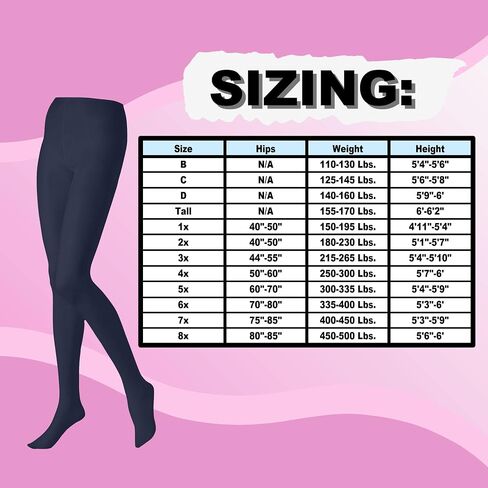 Butterfly EMEM Apparel Women's Plus Size Queen Opaque Footed Tights in Kuwait