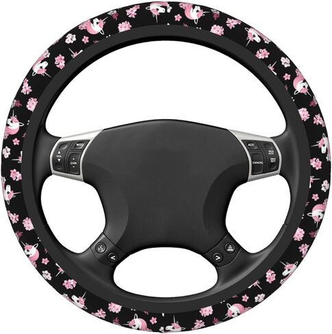 Car Steering Wheel Cover Universal Neoprene Anti Slip Car Accessories Decorative Wheel Protector 15 Inch - Pink Halloween Bats in Saudi Arabia