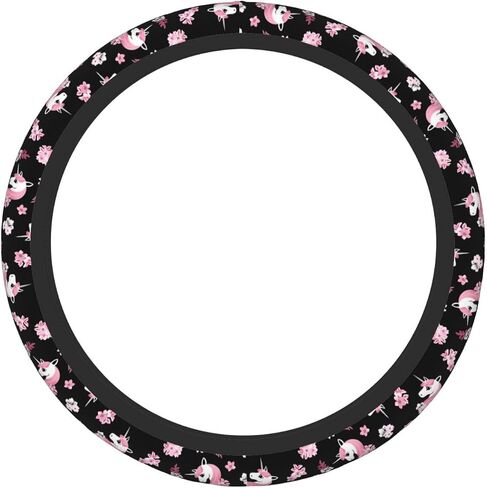 Car Steering Wheel Cover Universal Neoprene Anti Slip Car Accessories Decorative Wheel Protector 15 Inch - Pink Halloween Bats in Saudi Arabia
