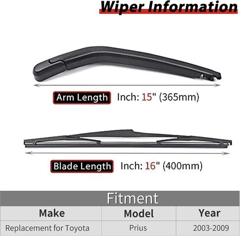 بديل لسيارة Toyota 4Runner 2010-2023، مجموعة شفرات ذراع ممسحة الزجاج الأمامي الخلفي - مصنع OTUAYAUTO OEM 85241-35060 in Kuwait