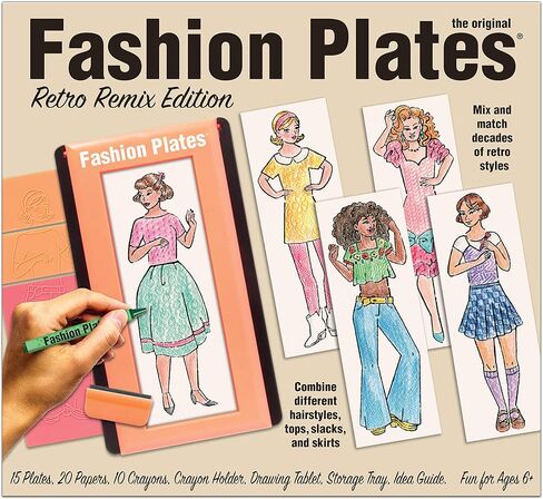 PlayMonster Fashion Plates — Travel Set — Mix-and-Match Drawing Art Set — Make Fabulous Fashion Designs — Ages 6+, small, Multicolor in Saudi Arabia