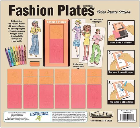 PlayMonster Fashion Plates — Travel Set — Mix-and-Match Drawing Art Set — Make Fabulous Fashion Designs — Ages 6+, small, Multicolor in Saudi Arabia