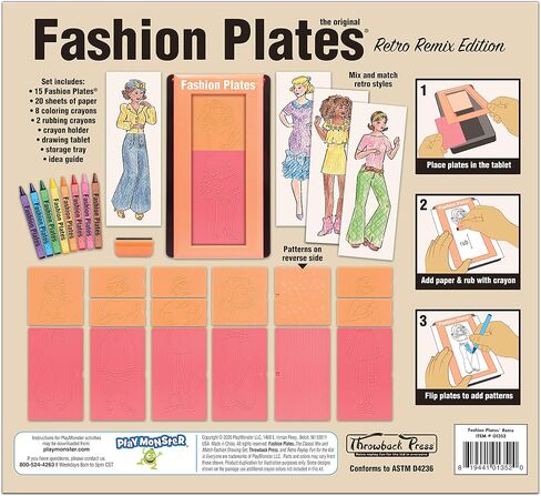 PlayMonster Fashion Plates — Travel Set — Mix-and-Match Drawing Art Set — Make Fabulous Fashion Designs — Ages 6+, small, Multicolor in Saudi Arabia