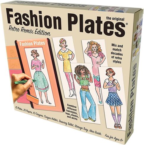 PlayMonster Fashion Plates — Travel Set — Mix-and-Match Drawing Art Set — Make Fabulous Fashion Designs — Ages 6+, small, Multicolor in Saudi Arabia