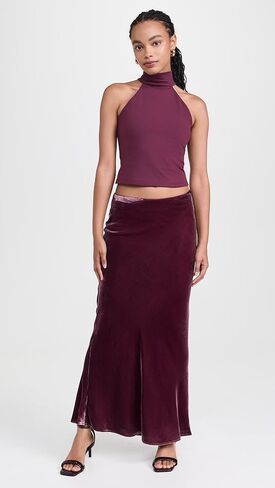 Susana Monaco Women's Velvet Silk Bias Skirt in Saudi Arabia