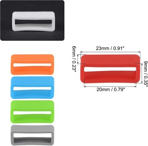 uxcell Watch Band Strap Loops, Width Rubber Fastener Rings Silicone Watch Retainers for Watch Band in Saudi Arabia