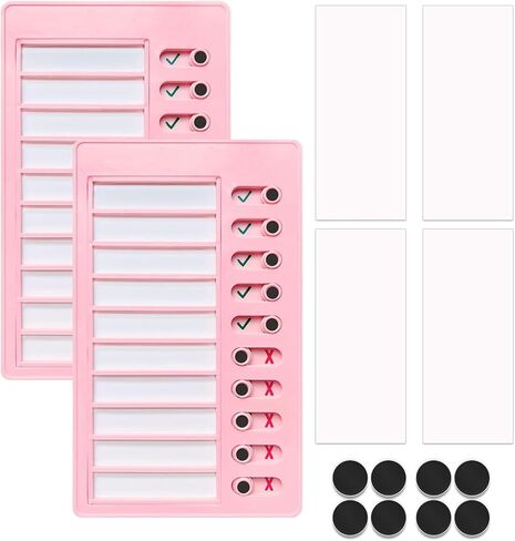 4PCS Chore Chart Chore List for Kids with 10pcs Detachable Cardstock and 16pcs Magnets- Daily Routine, My Chore Checklist Task Board, Ideal for RV and Memo Checklist. in Saudi Arabia