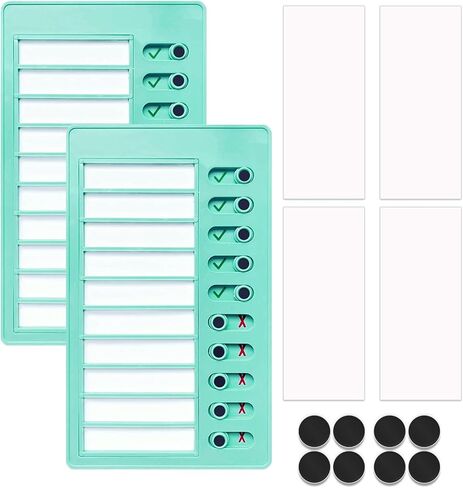 4PCS Chore Chart Chore List for Kids with 10pcs Detachable Cardstock and 16pcs Magnets- Daily Routine, My Chore Checklist Task Board, Ideal for RV and Memo Checklist. in Saudi Arabia