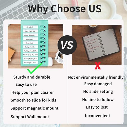 4PCS Chore Chart Chore List for Kids with 10pcs Detachable Cardstock and 16pcs Magnets- Daily Routine, My Chore Checklist Task Board, Ideal for RV and Memo Checklist. in Saudi Arabia