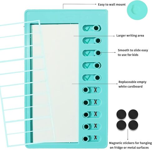 4PCS Chore Chart Chore List for Kids with 10pcs Detachable Cardstock and 16pcs Magnets- Daily Routine, My Chore Checklist Task Board, Ideal for RV and Memo Checklist. in Saudi Arabia