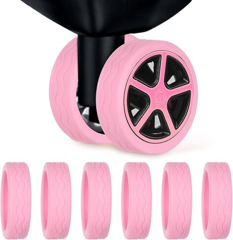 BOXOB 8pcs Luggage Wheel Covers, Silicone Luggage Spinner Wheel Covers Colorful Suitcase Wheel Protector Luggage Wheel Accessories for Most 8 Caster Luggage (royal blue) in Saudi Arabia