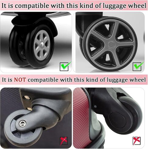 BOXOB 8pcs Luggage Wheel Covers, Silicone Luggage Spinner Wheel Covers Colorful Suitcase Wheel Protector Luggage Wheel Accessories for Most 8 Caster Luggage (royal blue) in Saudi Arabia