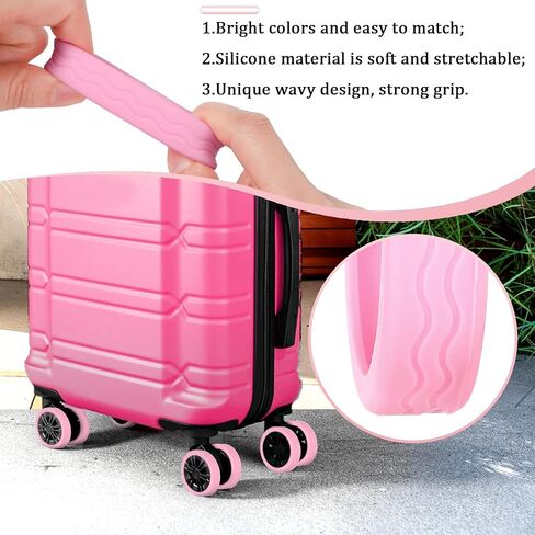 BOXOB 8pcs Luggage Wheel Covers, Silicone Luggage Spinner Wheel Covers Colorful Suitcase Wheel Protector Luggage Wheel Accessories for Most 8 Caster Luggage (royal blue) in Saudi Arabia