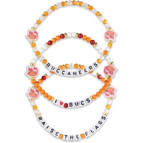 FOCO NFL Unisex-Adult NFL Team Logo Officially Licensed 3-Pack Beaded Friendship Bracelets