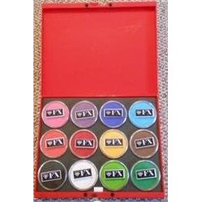 Diamond Fx Professional (12) 32g Face Paint with Protective Case