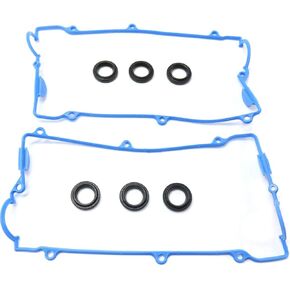 For Hyundai Santa Fe Valve Cover Gasket 2001 02 03 2004 | Rubber Material | 6 Cyl | 2.5L / 2.7L Engine | w/Grommets & Spark Plug Tube Seals