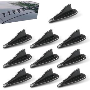 10 PCS Car Shark Fin Diffuser, Waterproof Durable Vehicle Antenna Accessories, Universal Automotive Roof Diffuser Spoiler Roof Wing Replacement for Most Cars (Black)