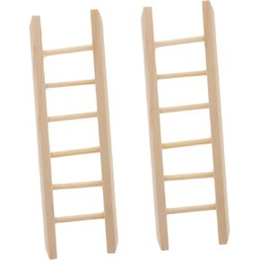 Toyvian 2pcs Mini Ladder Pet Toy Mini Doll House Miniature Dollhouse Furniture Wood Ladder Tiny Ladder Figurine Miniature Ladder Decor Mini Wood Ladder Mini Wood Ladders Pocket Model Moss