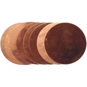 Copperlab 2-5/8 Inch Round Circle Disc Copper - Metal Stamping Blank Engraving Tag - 16 Oz Copper - 12 Blanks