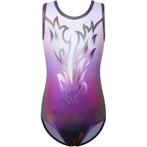 BAOHULU Girls Leotards for Gymnastics & Dance One Piece Sparkly Toddler Kids Athletic Practice Activewear