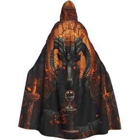Halloween Hooded Cloaks Witch Robe Cloaks Hooded Robe Cloak for Adult Men Women Cosplay Costumes