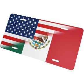 Eagle Michoacan Mexico México Emblem 1 License Plates for Front of Car Metal Aluminum Car Tag 6" X 12" Novelty Auto Car Accessory Gifts