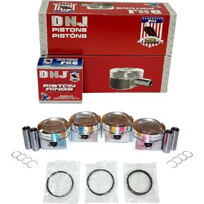 DNJ PRK946 Piston and Ring Kit For 1998-2008 Chevrolet Pontiac Toyota Corolla Prizm Vibe 1.8L L4 DOHC 16V Naturally Aspirated 1ZZ-FE
