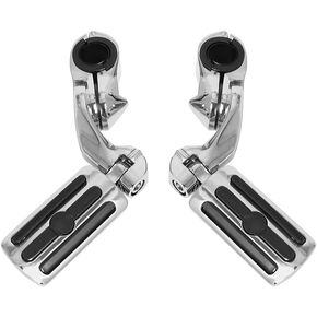 1.25" Short Angled Adjustable Highway Footpegs Crash Bar Foot Rests Universal Fits For Harley Davidson Honda Kawasaki Suzuki Yamaha