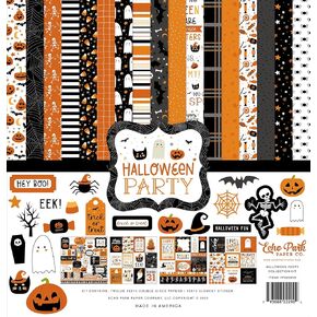 Echo Park Paper Company Happy Fall Collection Kit, Orange, red, Teal, Brown, Yellow, 12-x-12-Inch