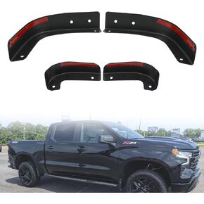 RULLINE Mud Flap Replacement Kit Compatible with Chevy Silverado 1500 2019-2023 Front & Rear Mud Splash Guard Replacement Set