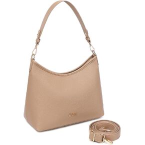 Eslcorri Hobo Bag for Women, Leather Crossbody Purse Travel Shoulder Satchel Bags Ladies Tote Handbags with 2 Straps