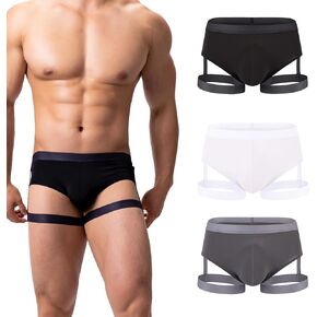 Men's Ice Silk Bikini Low Rise Solid Briefs Underwear
