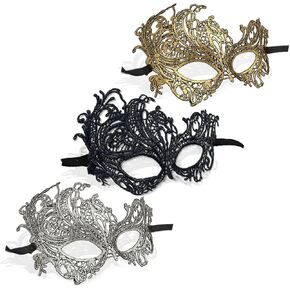 MYMENU Masquerade Mask for Women Lace Venetian Halloween Mask for Costume Party Mardi Gras