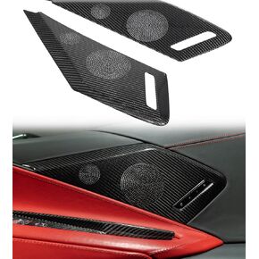C8 Door Speaker Trim Cover for Corvette C8 2020-2025 Stingray Z51 Z06 E-Ray Carbon Fiber Interior Trim