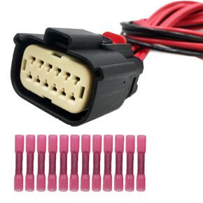 12 Pin Headlights Connector Harness Pigtail Plug Compatible with Chevrolet Equinox 2018-2021 Front 84258448 84428283 84258447 84194561 84753436