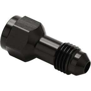 8AN Female Flare to 8AN Male Flare Extension Fitting Adapter Straight Aluminum Black 2PCS
