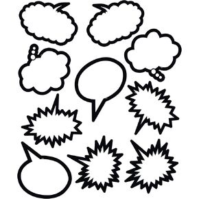 Teacher Created Resources Black and White Speech/Thought Bubbles Accents (5592)