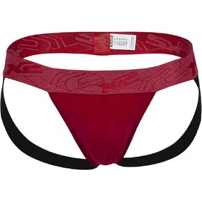 Generic X2 Jockstrap - Flat Colors, Suspension Cup, Colombian-Made, Polyamide-Elastane Blend, Red