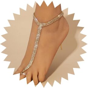 بوهو تنس الكاحل سوار حجر الراين تنس سلسلة اصبع القدم الدائري خلخال 3 صف كريستال سلسلة خلخال الماس تشيكوسلوفاكيا صنادل بيرفوت سلسلة القدم الشاطئ مجوهرات الزفاف للنساء