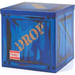 CampLiner Large Loot Drop Box Accessory (14" x 14" x 14") - Goes with Merch Like Pickaxes, Guns, Costumes - Perfect Decoration Gift for Gamers, Boys, Parties
