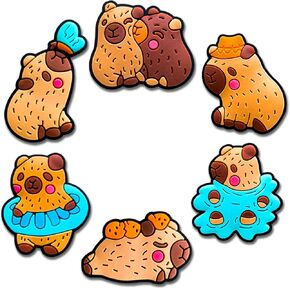 Animal Cat Dog Capybara Farm Shoe Charms, Cute Croc Charms Pack for Shoe Decoration