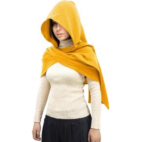 Women Men Fashion Shawl Scarf Cape | Multifunctional Hooded Cowl | Medieval Linen Cotton Cowl Hood |Vintage Goth Costume