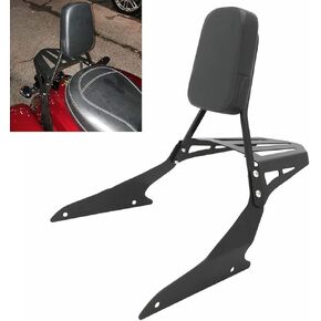 Passenger Sissy Bar with Luggage Rack Rear Pad Backrest for Suzuki Boulevard M109R M109RZ M109R2 Limited Boss, Black