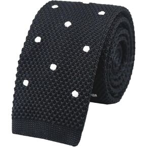 Men's Casual 2" Knit Tie Vintage Necktie Smart Sock Ties Square-Cut