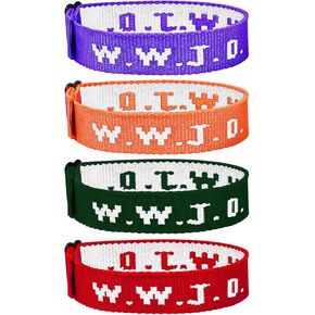 VIEKIER WWJD Bracelet 6PCS Fashionable and Minimalist Bracelet, Suitable for Adults and Children Sewn What Would Jesus Do Bracelet