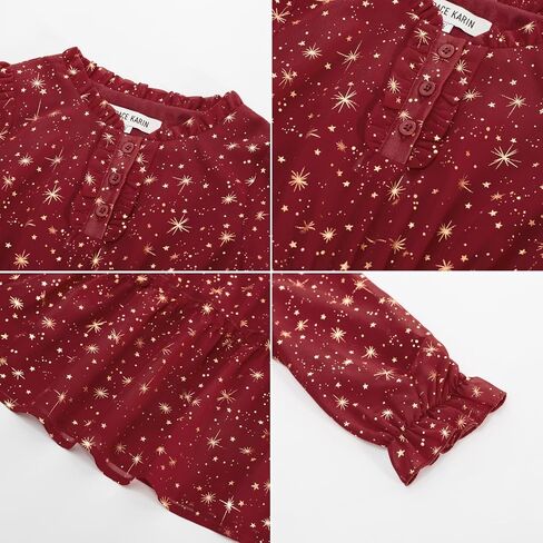 GRACE KARIN Girls Star Dress 6-14Y Christmas Fall Party Birthday School Holiday Long Sleeve Dresses in Saudi Arabia