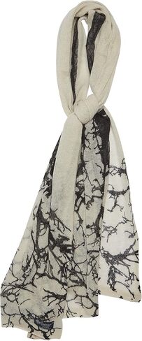 Cashmere Boutique 100% Pure Cashmere Shawl Women - Knitted, Soft, Luxury Lightweight, Tree Print Shawl - 22" x 76" in Saudi Arabia